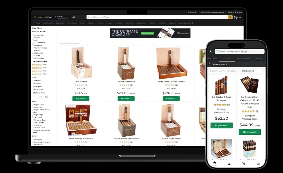 Boxpressd cigar tracking, humidor, and smoke session app