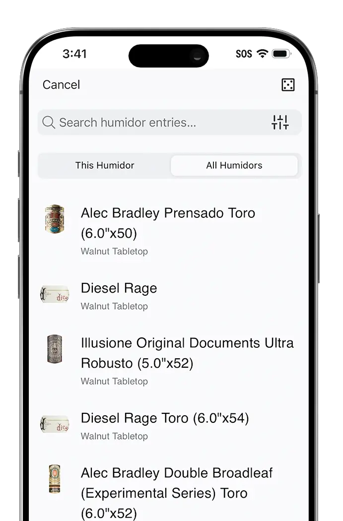 Search Across All Humidors