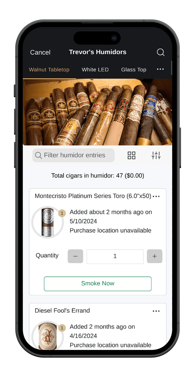 Boxpressd Virtual Humidor